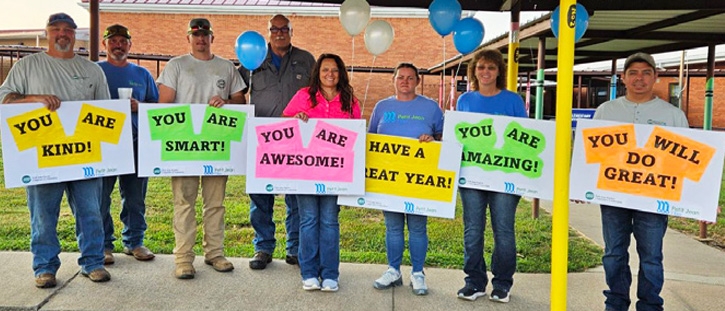 Employees Cheer on Local Students for Back-to-School Warm Welcome